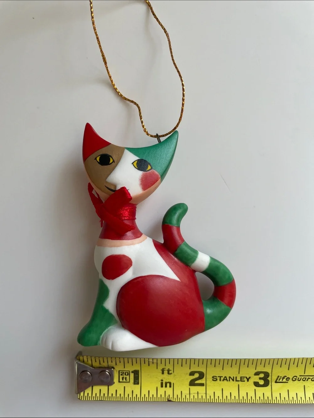 Vintage Goebel Porcelain “Guiseppi” Cat Ornament signed R. (Rosina) Wachtmeister
